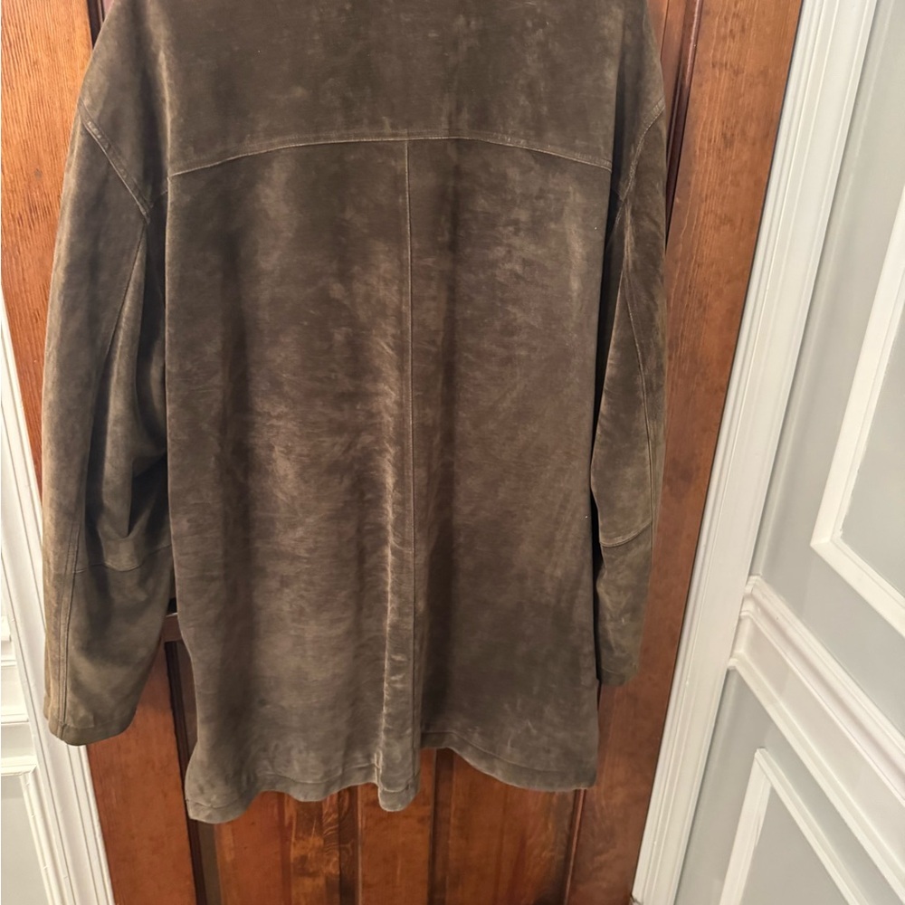 Mens Brown suede coat - Picture 6 of 12